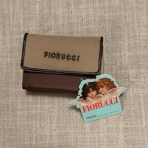 NWT Vintage Fiorucci - Beige and Brown Key & Card Holder
